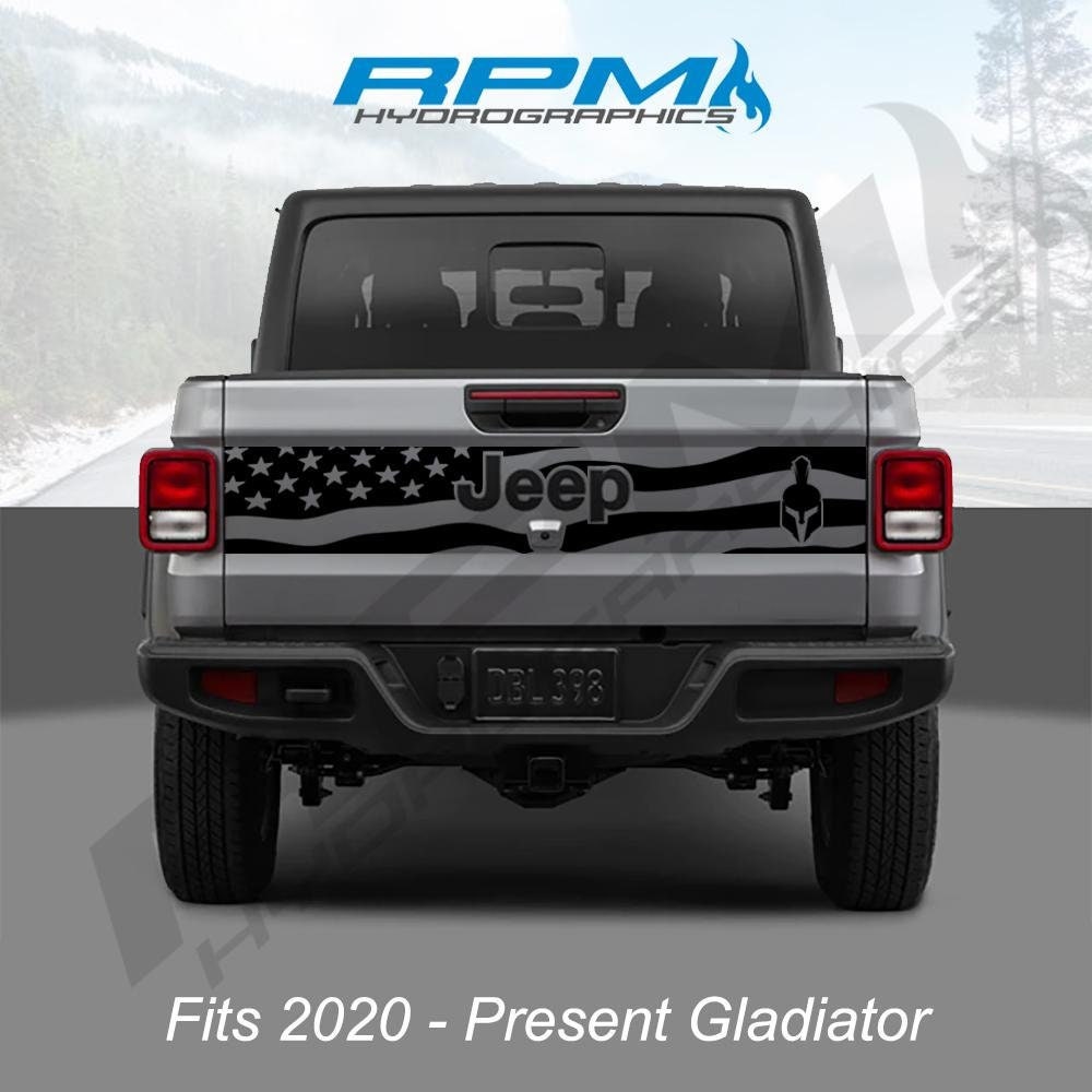 20202022 Jeep Gladiator Tailgate Decals US Flag & Gladiator Etsy
