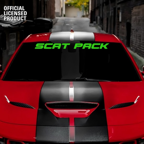 Scat Pack Windshield Banner for Dodge Challenger Charger - Customizable