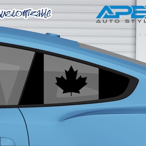 2015 -2023 Ford Mustang Quarter Window Decals - Canadian Flags (Set Of 2) (Multiple Styles)