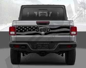 Jeep Gladiator Tailgate Decals - American flags - Multiple Styles
