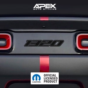 Blank / Debadged Dodge Challenger Tail Light Divider Decal - 1320 Logo (Custom Colors)