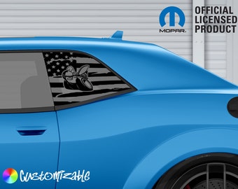 2008+ Dodge Challenger Quarter Window Decals - Scat Pack Logo