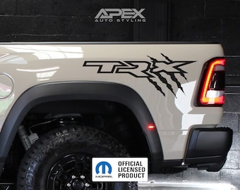 RAM TRX Bedside Decals With Claw Marks (Set Of 2) (Customizable)