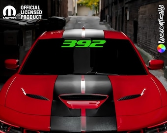 ダッジ チャレンジャー チャージャー用 392 Hemi フロントガラスバナー - カスタマイズ可能
