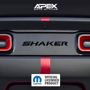 Blank / Debadged Dodge Challenger Tail Light Divider Decal - Shaker Logo (Custom Colors)