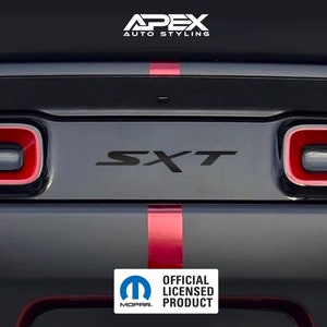 Blank / Debadged Dodge Challenger Tail Light Divider Decal - SXT Logo (Custom Colors)