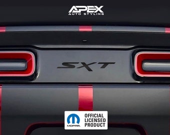 Blank / Debadged Dodge Challenger Tail Light Divider Decal - SXT Logo (Custom Colors)