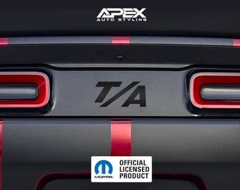 Blank / Debadged Dodge Challenger Tail Light Divider Decal - T/A Logo (Custom Colors)