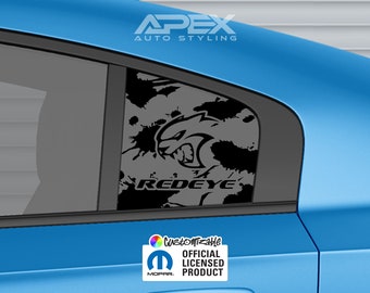 2011+ Dodge Charger Quarter Window Decals - Hellcat Redeye Logo (Multiple Styles) (Customizable)