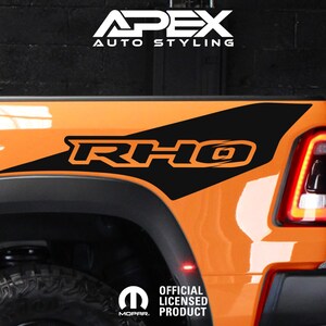 RAM RHO Ignition Style Bedside Decals - RHO Hurricane Logo (Set Of 2) (Custom Colors)