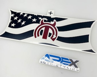 チャレンジャー テールライト ディバイダー デカール - 1 層 - MOPAR デビル ロゴ (複数のスタイル) (カスタマイズ可能)