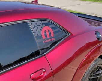 Dodge Challenger Quarter Window Decals - MOPAR Logo (Set of 2) (Multiple Styles)