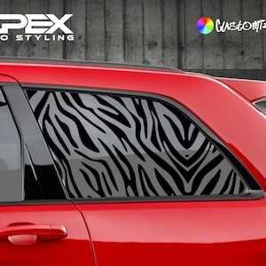 Adesivi per finestrini Jeep Grand Cherokee - Strisce zebrate (set da 2) (personalizzabili)