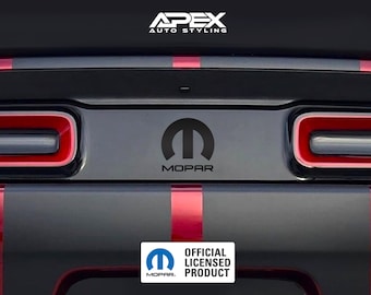 Blank / Debadged Dodge Challenger Tail Light Divider Decal - MOPAR Logo (Custom Colors)