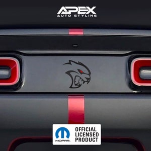 Blank / Debadged Dodge Challenger Tail Light Divider Decal - Hellcat Redeye Logo (Custom Colors)