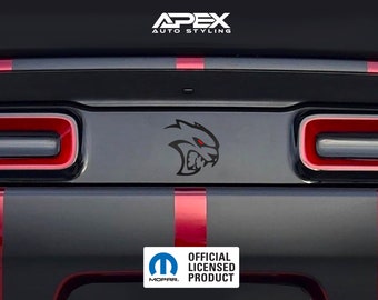 Blank / Debadged Dodge Challenger Tail Light Divider Decal - Hellcat Redeye Logo (Custom Colors)