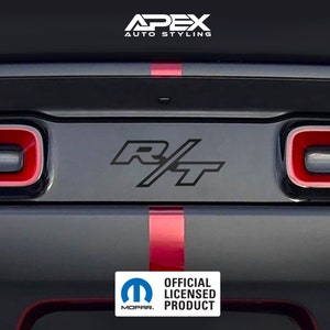 Blank / Debadged Dodge Challenger Tail Light Divider Decal - R/T Logo (Custom Colors)