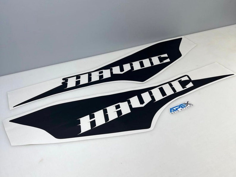 Havoc Lettering RAM TRX Ignition Style Bedside Decals - Havoc Edition (set of 2 ...