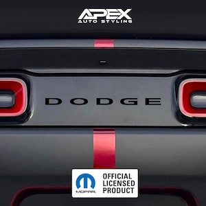 Blank / Debadged Dodge Challenger Tail Light Divider Decal - Dodge Text (Custom Colors)
