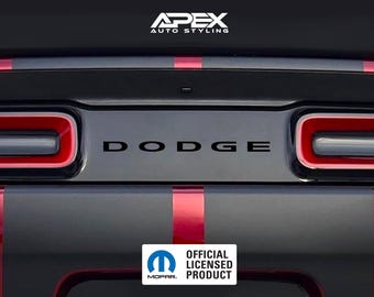 Blank / Debadged Dodge Challenger Tail Light Divider Decal - Dodge Text (Custom Colors)