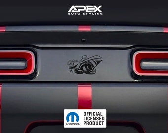 ブランク / バッジなし Dodge Challenger テール ライト ディバイダー デカール - Superbee ロゴ (カスタム カラー)