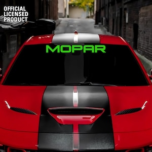 MOPAR Windshield Banner for Dodge Challenger Charger - Customizable