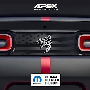 MULTIPLE STYLES! Dodge Challenger Taillight Divider Decal - Murder Hornet Logo (Customizable)