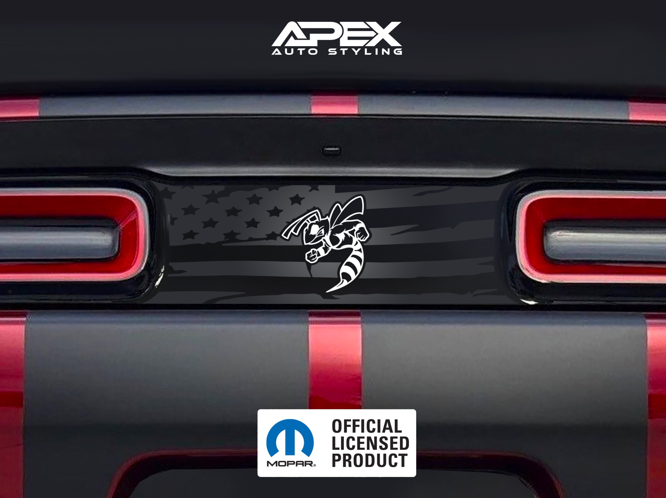 MULTIPLE STYLES! Dodge Challenger Taillight Divider Decal - Murder