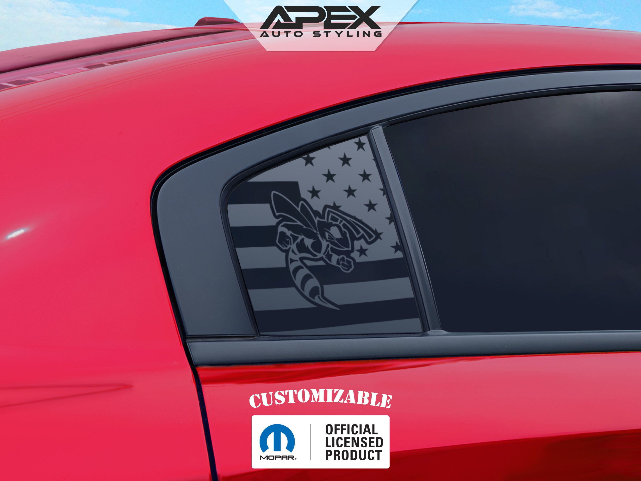 2011+ Dodge Charger Quarter Window Decals - Hornet Logo (multiple ...