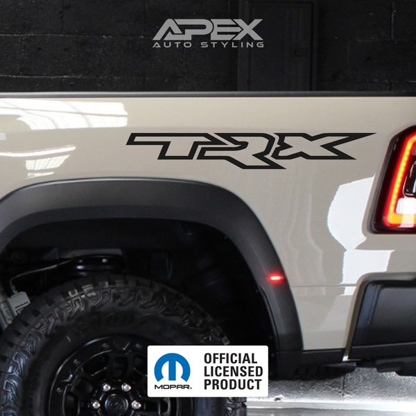 OEM Mopar Licensed RAM TRX 36" Bedside Decals (Set Of 2) (Custom Colors)