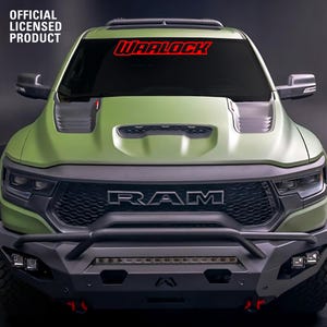 RAM Warlock Windshield Banner Decal - Warlock Logo - Customizable