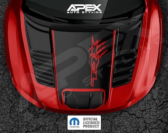 Calcomanía/Gráficos para capó de RAM TRX - Recorte del logotipo de garra TRX - Con licencia de Mopar