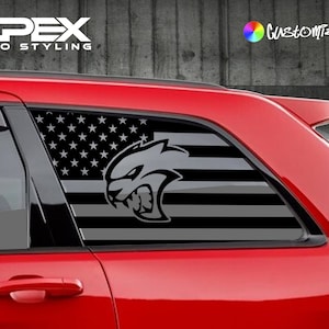 Adesivi per finestrini Jeep Grand Cherokee - Logo SRT Hellcat grande (set da 2) (personalizzabili)