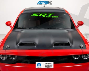 SRT Powered Windshield Banner Decal for Dodge Charger Challenger - Customizable