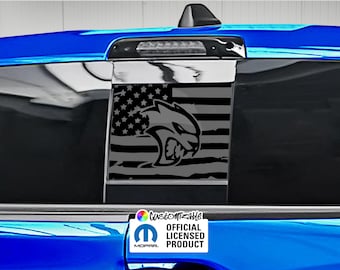 Ram TRX Hinten Schiebefenster Aufkleber - Hellcat Logo (mehrere Stile) (individualisierbar)