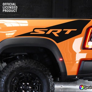 RAM TRX Ignition Style Bedside Decals - SRT Logo (Set Of 2) (Custom Colors)