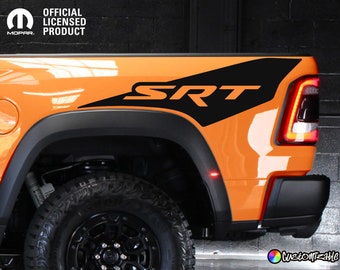 Calcomanías para la cabecera de la RAM TRX con encendido - Logotipo SRT (juego de 2) (colores personalizados)
