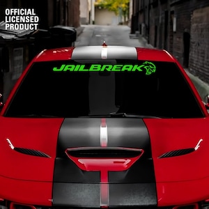 SRT Hellcat Jailbreak Windshield Banner for Dodge Challenger Charger - Customizable