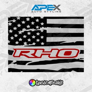RAM RHO Logo Rear Sliding Window Decal (Multiple Styles) (OEM Colors)
