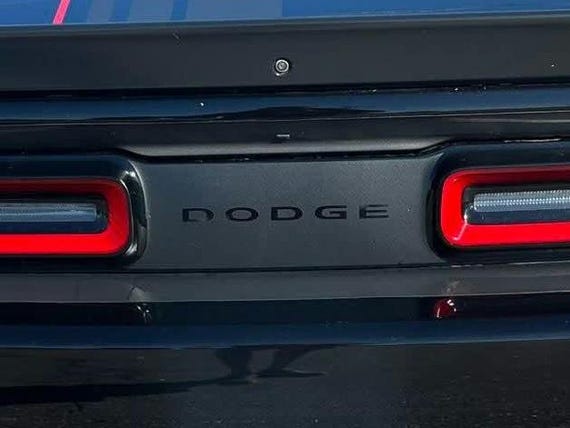 Blank / Debadged Dodge Challenger Tail Light Divider Decal - Dodge