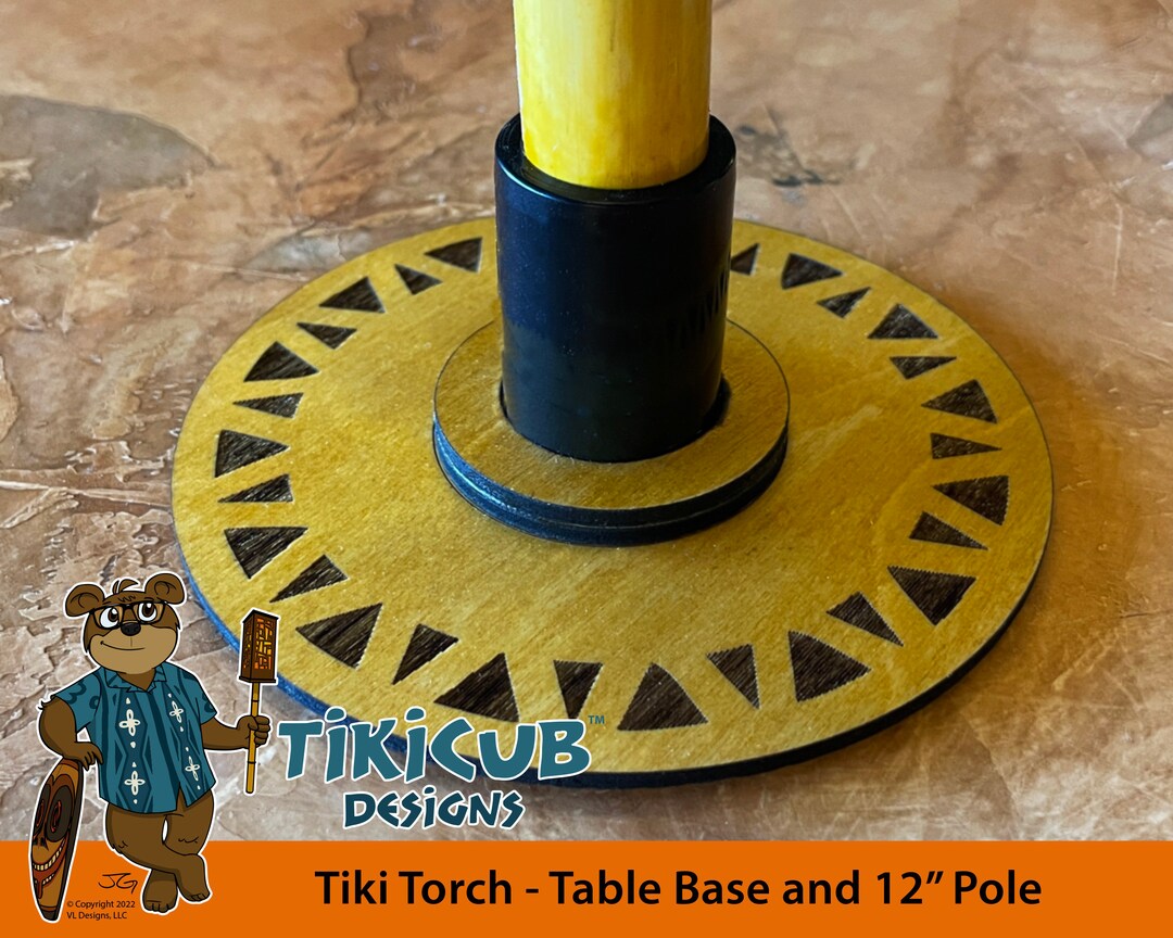 Table Base and 12 Pole Set for Tikicub Indoor Tiki Torches Etsy
