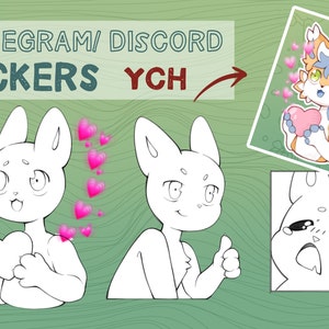 YCH Furry OC Telegram/Discord stickers!