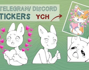 YCH Furry OC Telegram/Discord stickers!