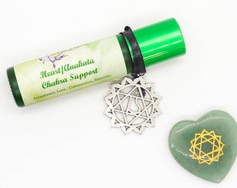 Heart Chakra ~Anahata~ Support Blend and Jade Crystals