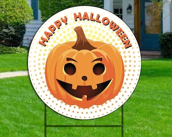 Beautiful Happy Halloween Pumpkin Decoration 2020 - Perfect as Gift, Garden yard sign, Trick-or-treat . Trick or Treat Happy Halloween sign