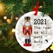 Nutcracker soldier 2021 Christmas Ornament for Home Décor Christmas gift, Christmas design 2021 Christmas Decoration, 6 feet apart, bye 2021 