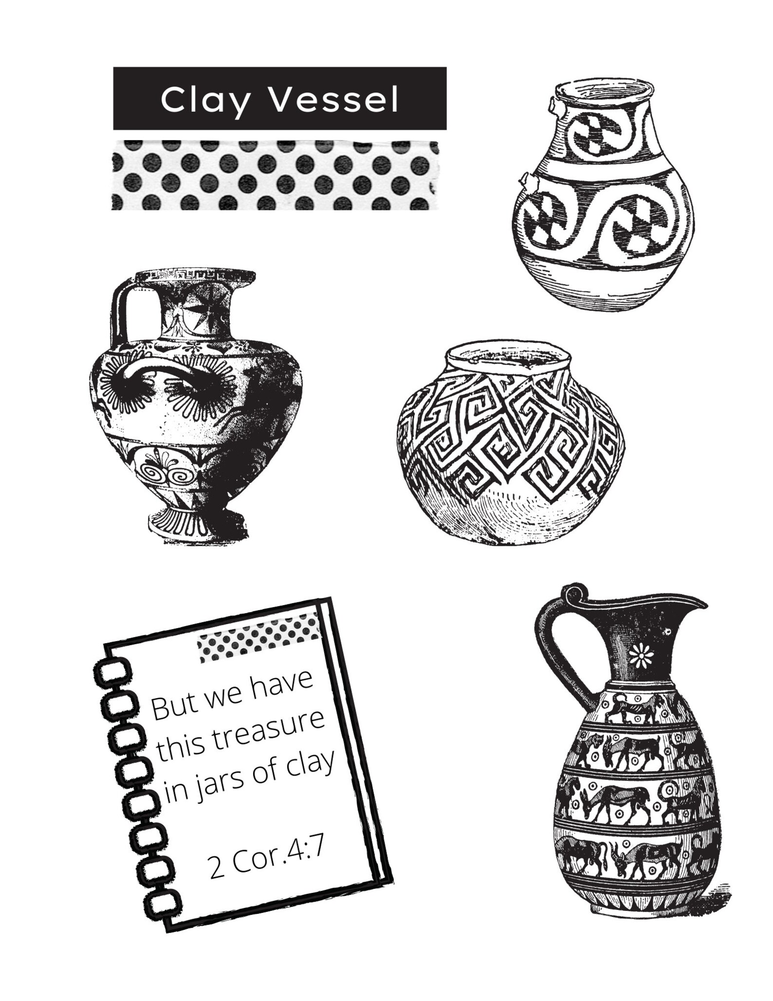 Jars of Clay Printable for Bible Journals Stickers Scripture Etsy