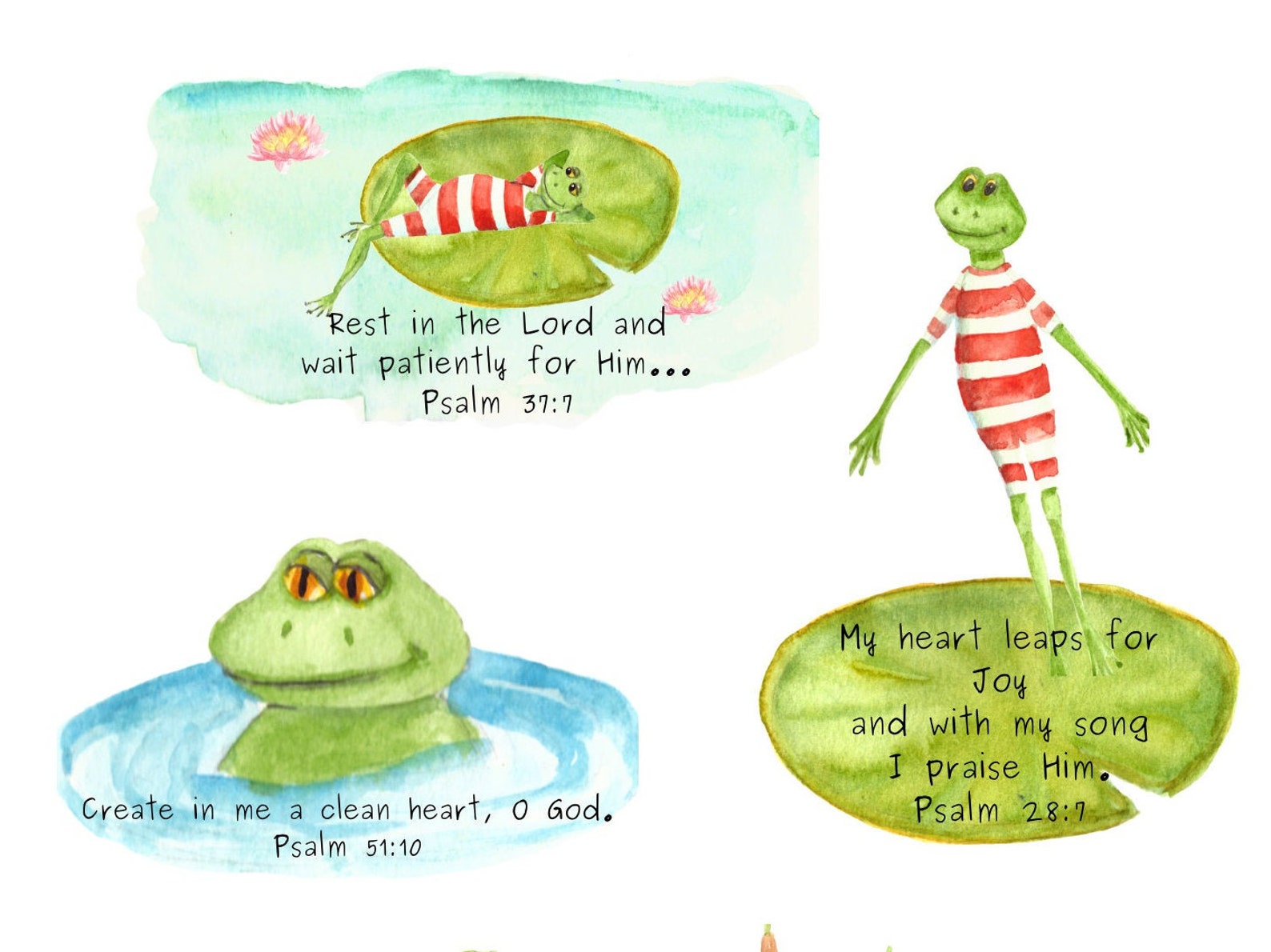 Bible Journal Frog Printable for Illustrated Faith Scripture Etsy