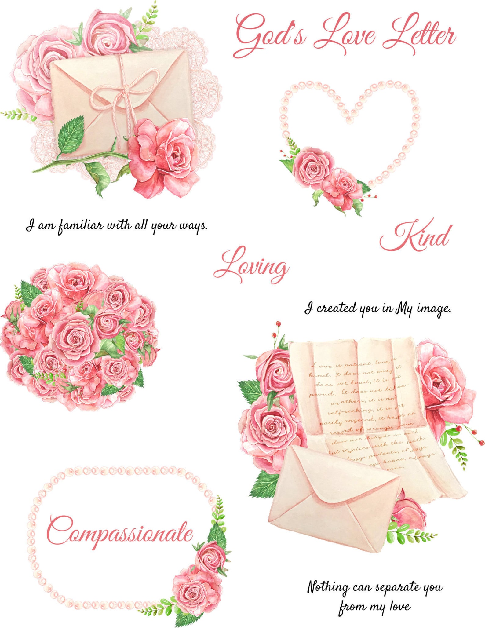 God's Love Letter Printable for Bible Journals War Etsy
