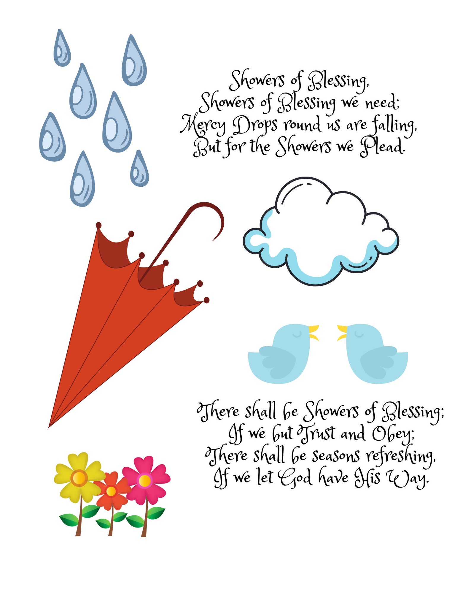 Showers of Blessings Printable for Bible Journal War Binder Etsy